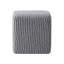 Tabouret de pieds en coton tricoté à la main gris doux - taille 16,3 pouces, perspective agréable, profond, large, grand