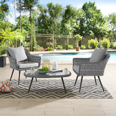 Sartell 2 - Person Patio Conversation Set with Cushions