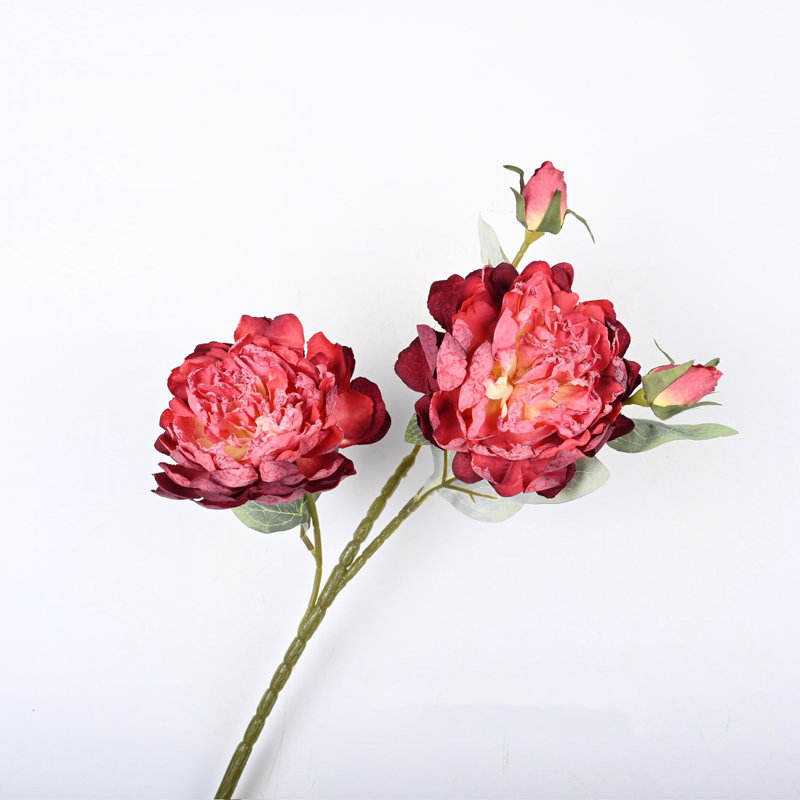 Arrangement de pivoines en soie, Rouge