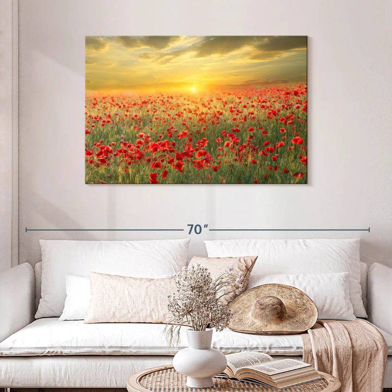 Alvord Poppy Meadow Sunset, H 30 po x l 45 po