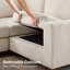 8-Piece Modular Upholstered Sectional Couch With Ottomans-105705665