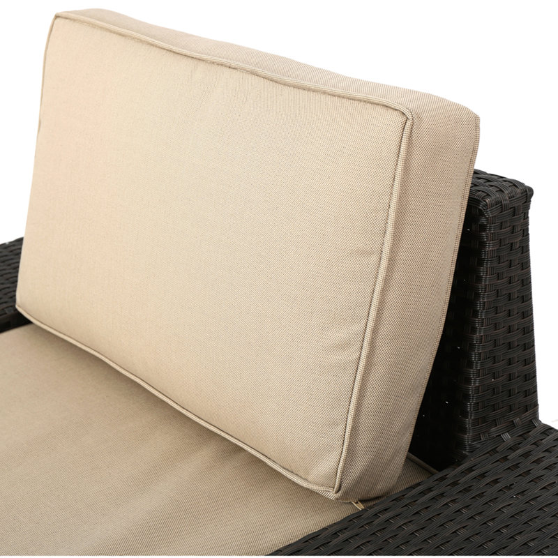 Fauteuils Santa Cruz (gauche et droite), Coussin beige / structure brune