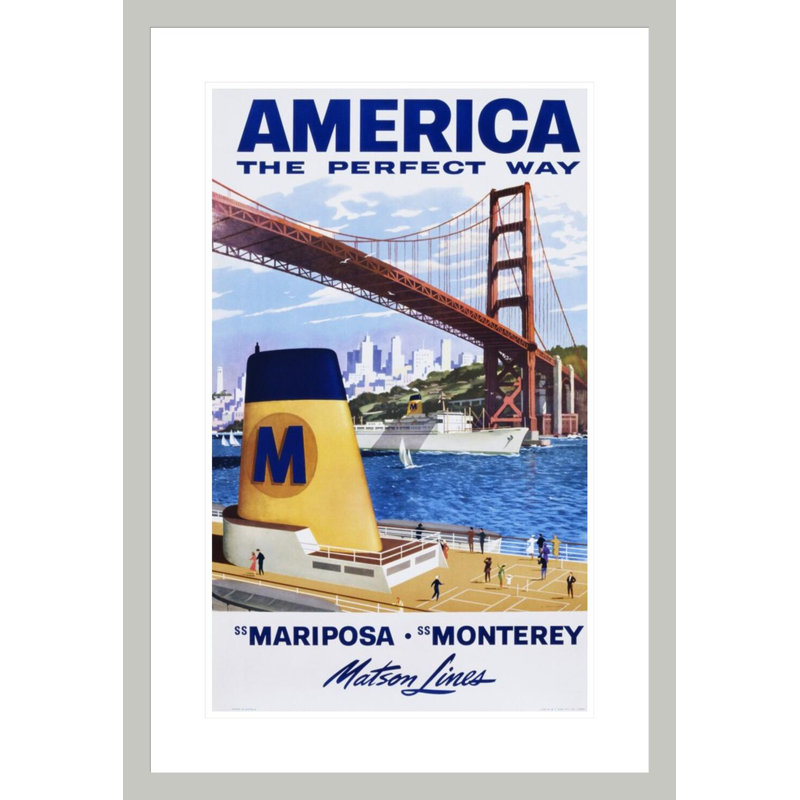 «America: The Perfect Way Travel» par Inconnu - Impression sur toile encadrée, 29.5" H x 20.36" W