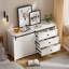 Commode à tiroirs l 54 "avec porte de grange coulissante Carlana