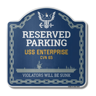 USS Enterprise CVN 65 Heavy-Gauge Aluminum Architectural Sign