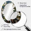 Miroir mural ovale blanc et jaune Magnolias-674432871