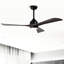 Ventilateur de plafond 52 po avec télécommande, 52 pales en bois, 6 vitesses, adapté à la terrasse et au salon, noir-802584182-802584176