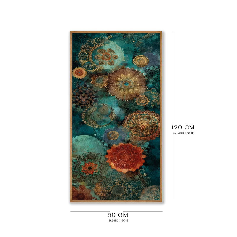 Élégante peinture encadrée décorative, 47,2 po x 19,7 po | Cadre 100% bois massif (épaisseur: 0,8 pouce) et œuvre d'art en panneau de fibres à densité moyenne 100% (épaisseur: 0,1 pouce) | Impression numérique époustouflante pour le salon, le bureau et la maison