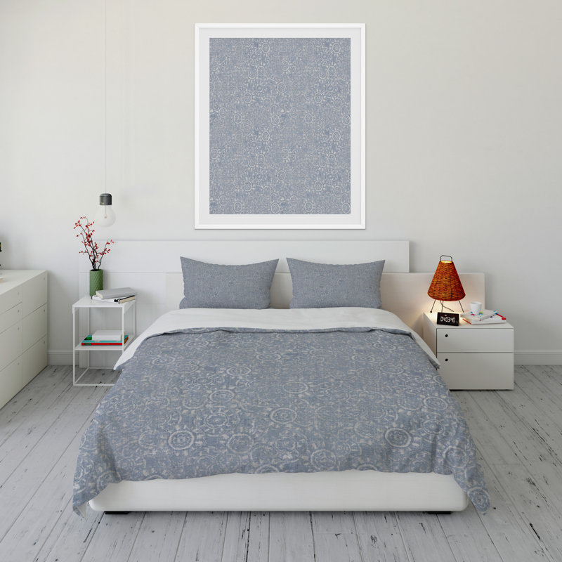 Polyester Twill Floral Duvet Cover, Twin Duvet Cover + 1 Standard Pillowcase
