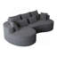 Canapé modulaire surdimensionné moderne et rembourré, siège en nuage courbé extra large et large à 4 places de 105 pouces avec 7 coussins, canapé-lit combiné gratuit pour le salon, la chambre à coucher-76029960-76029967