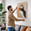 Puffin Portrait Boho - Wrapped Canvas-1003235460-1003235578