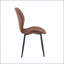 Chaise de salle à manger en polyuréthane matelassé brun - ensemble de 4