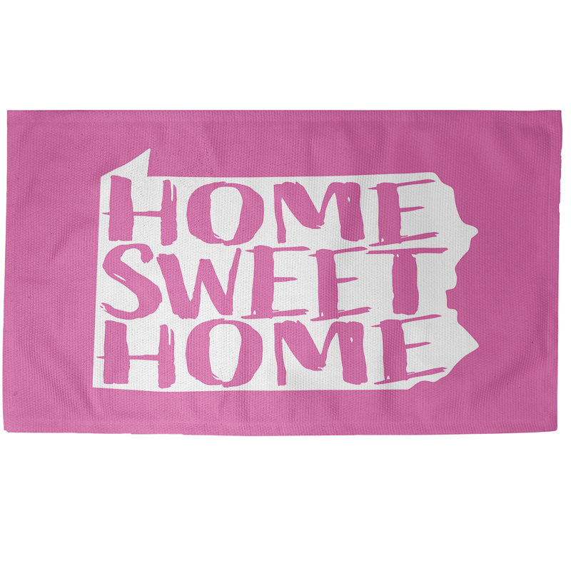 Tapis de zone rose pour la maison Pennsylvania, Rectangle 5 pi x 7 pi