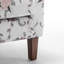 Chaise avec accoudoirs en mélange de polyester à motifs, structure en bois de bouleau massif avec pieds fuselés bruns, chaise d'appoint rembourrée de mousse avec garniture pour le bureau du salon