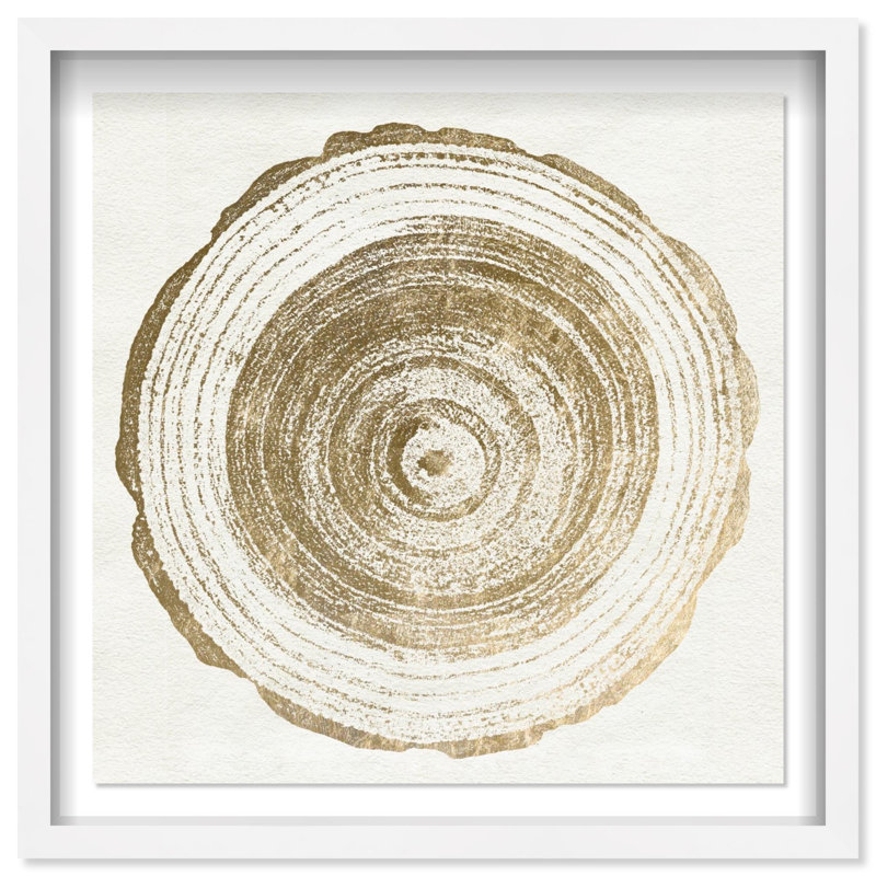 Oliver Gal Legno III Abstract Botanical - Luxury Shadowbox Framed Wall Art, White, 32" H x 32" W