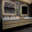 Meuble-lavabo mural double 114 po Albizu-69316025