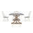 Stamant Rustic Pine Frame Concrete Veneer Top Dining Table And Two-Tone Spindle Chairs Set - Full Concrete Veneer Top Table And 4 Chairs-811931415