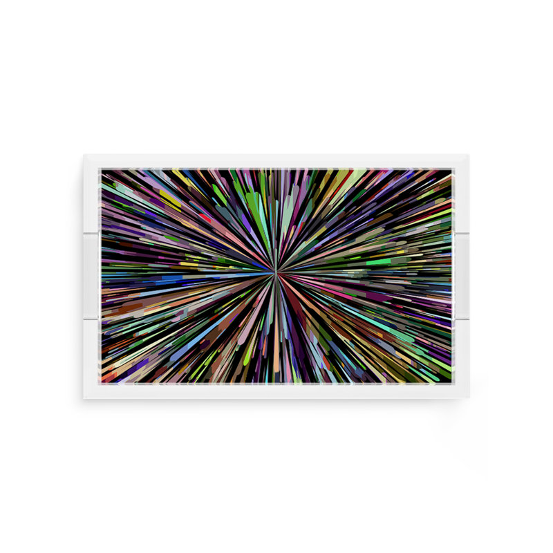 Fireworks Acrylic Rectangle Decorative Tray, 2" H x 12.5" W x 7.75" D, Black