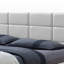 Grand lit plateforme tapissier Avelar Bossley, blanc H 34,13 po x l 62 po x L 83,85 po-33651859-33651860