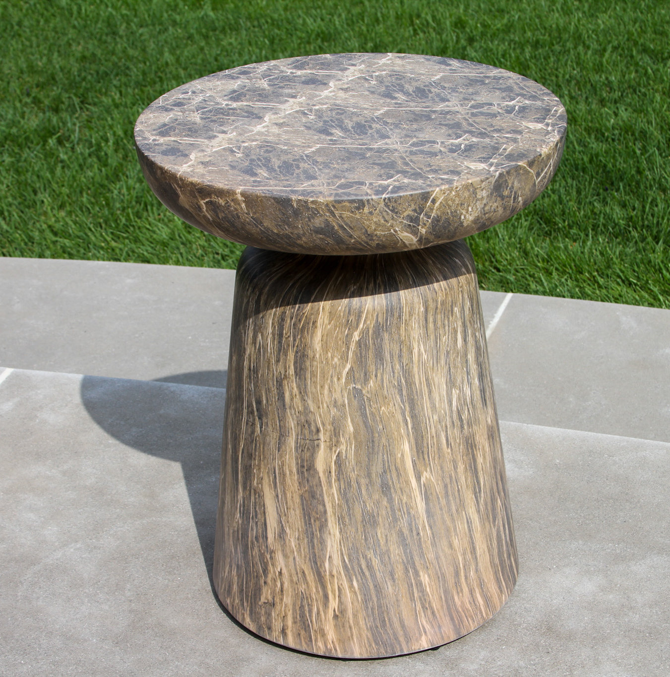 Zofia 16" Patio Side Table, Granite