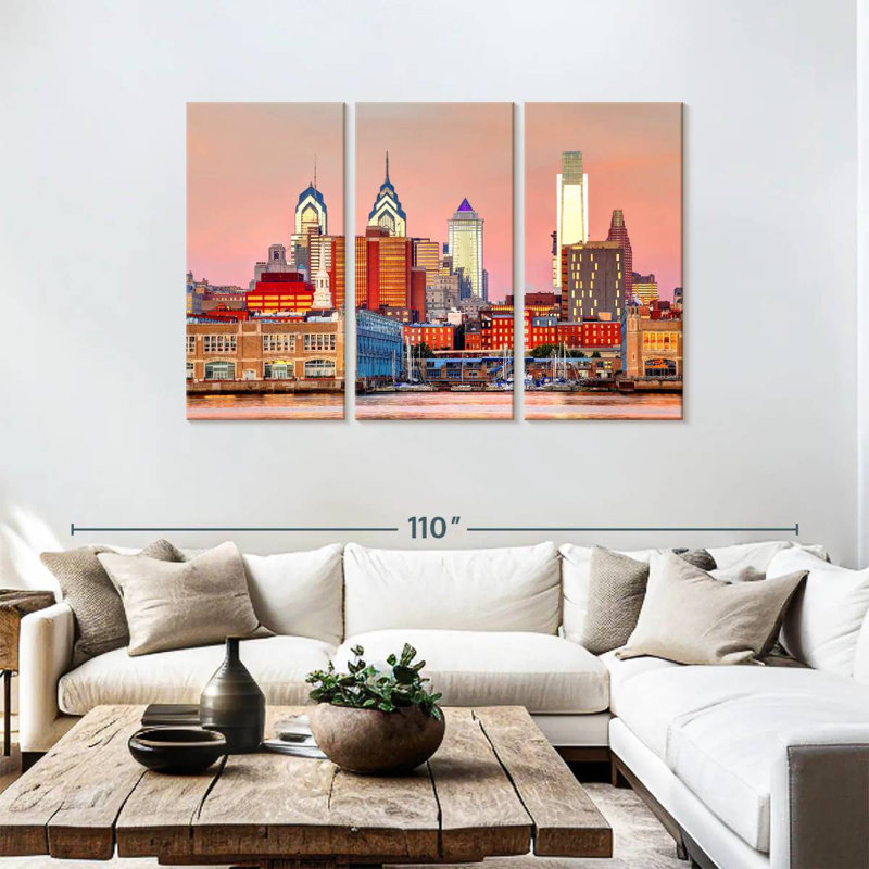 Nicci Philadelphia Sunset Hues, H 48 po x l 74 po