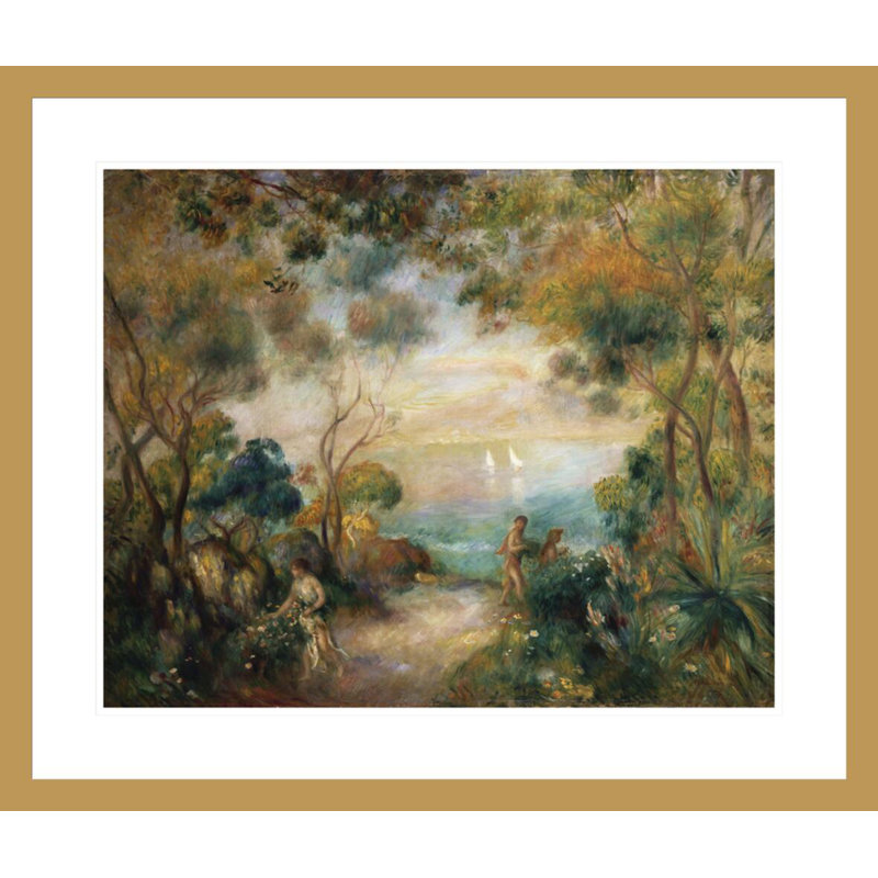 «A Garden in Sorrento» par Pierre-Auguste Renoir, impression giclée encadrée, H 23,5 po x l 27,7 po