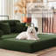 Canapé-lit convertible très grand 78,7 po avec 3 coussins, canapé-lit pliant en chenille rétro, canapé-lit en mousse viscoélastique haute résilience amovible et lavable, convient pour un petit espace dans le salon, aucun assemblage requis-1243772699