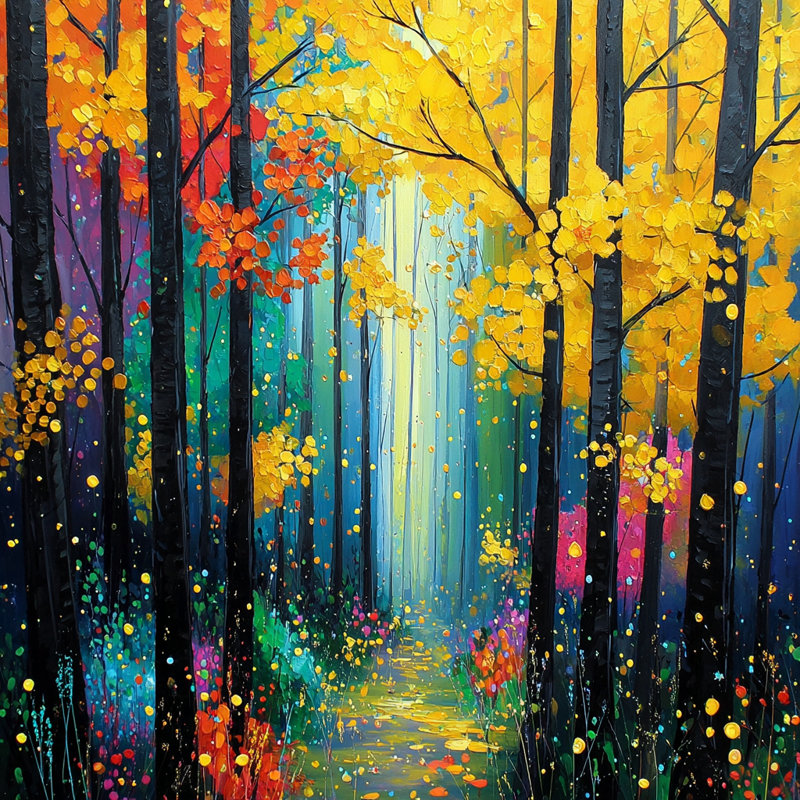 Enchanted Fall Morning - Art mural sur toile tendue