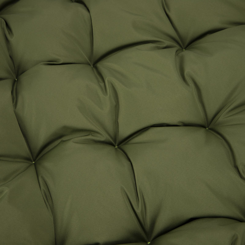 Coussin de balançoire suspendu avec repose-tête pour 2 personnes Modern, Vert foncé
