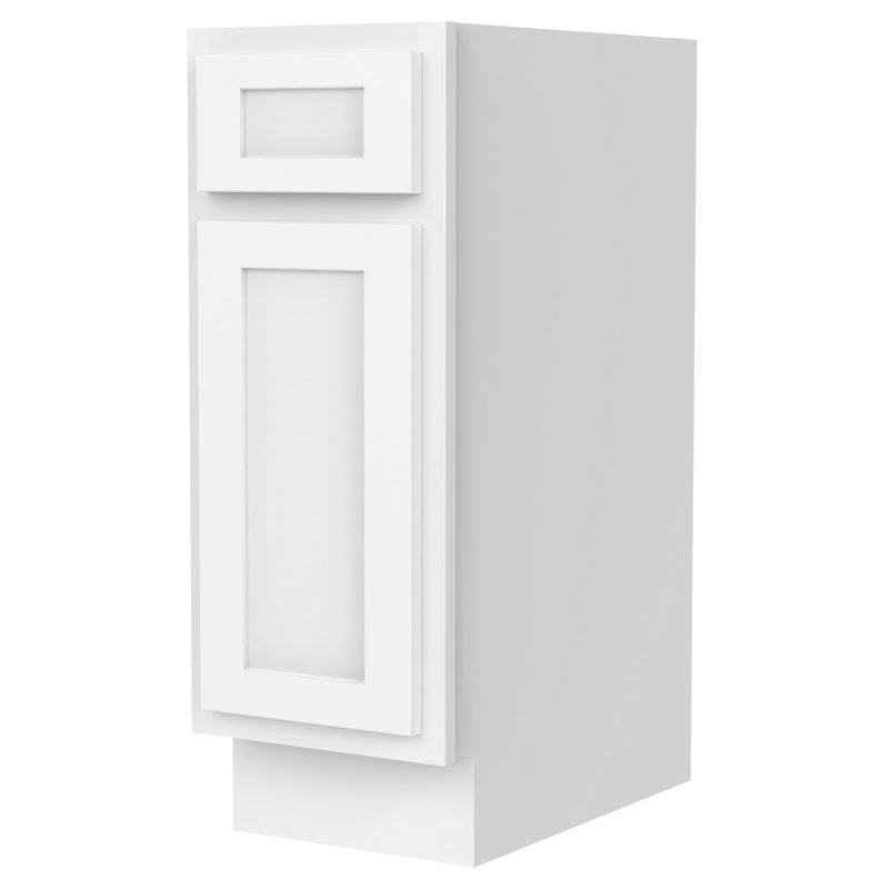 12'' Free-standing Single Bathroom Vanity Base Only, White