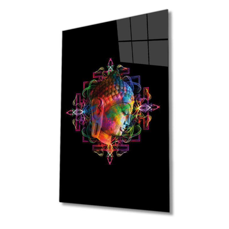 Élégante peinture décorative en verre trempé 18,1 po x 28,3 po | 100% verre trempé, épaisseur: 0,16 pouce | Superbe œuvre d'art pour la décoration intérieure, le salon et les espaces de bureau, durable et facile à nettoyer