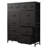 39.37" W 12-Drawer Fabric Dresser with Wood Top, Storage Chest-1532758442