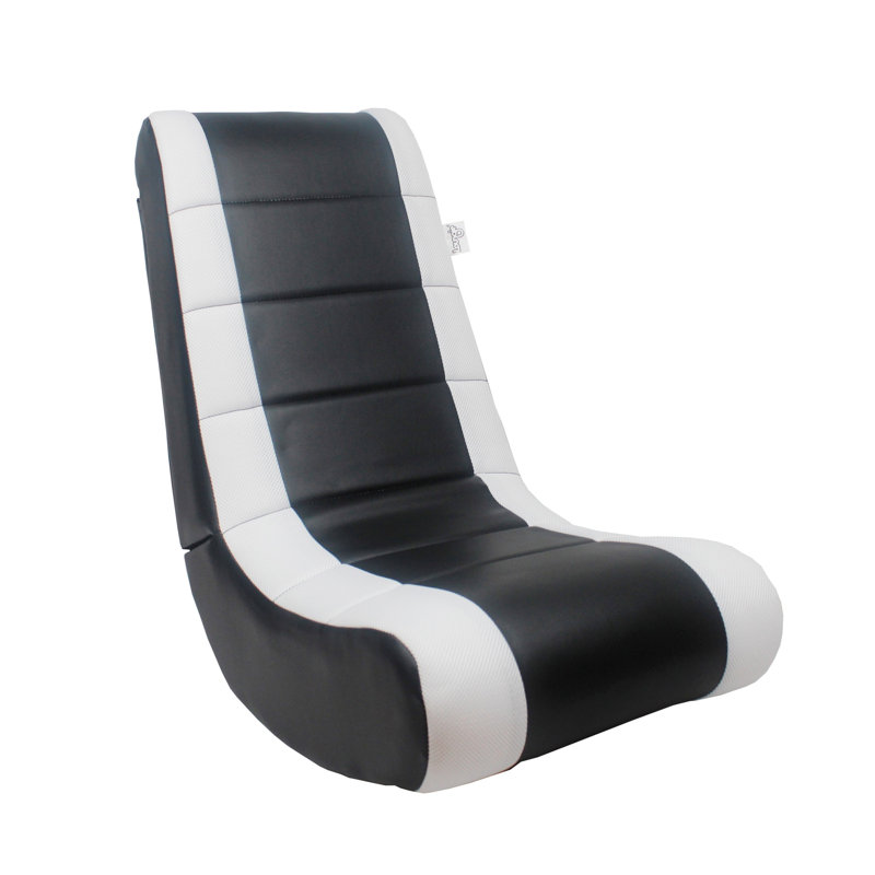 Chaise berçante pour jeux vidéo Loungie Rockme, Noir / blanc