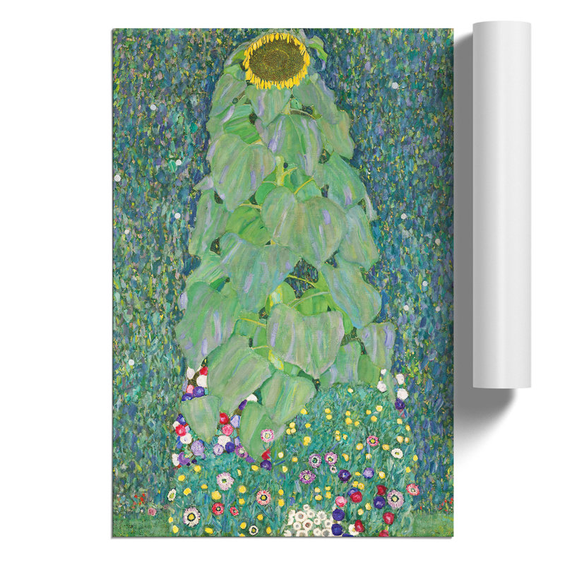 The Sunflower Vol.2 by Gustav Klimt - Unframed Painting, 59cm H x 42cm W x 0.1cm D