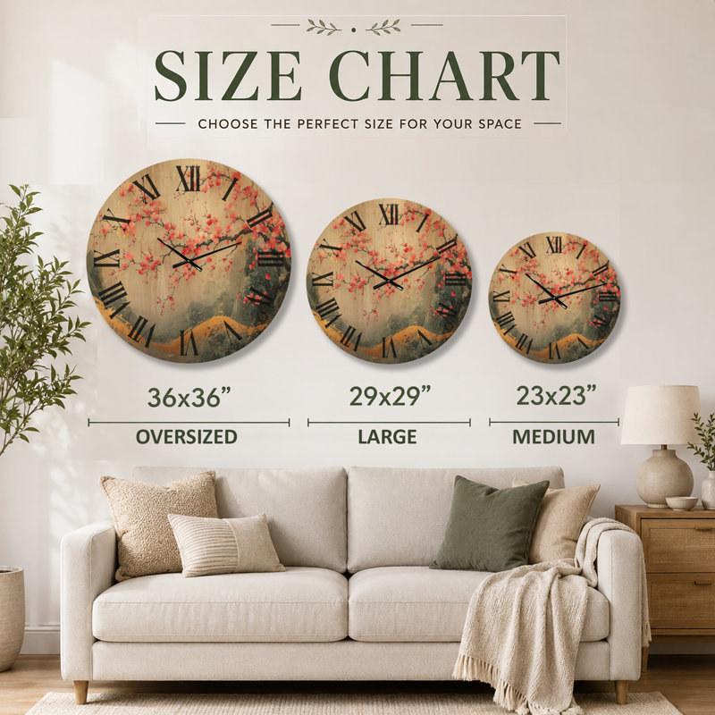 Horloge murale Botanical, Medium