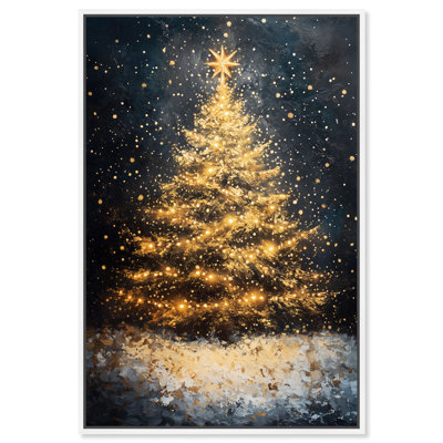 «Star of Wonder Tree I», impression murale sur toile par Art Remedy, cadre blanc, 36 x 54