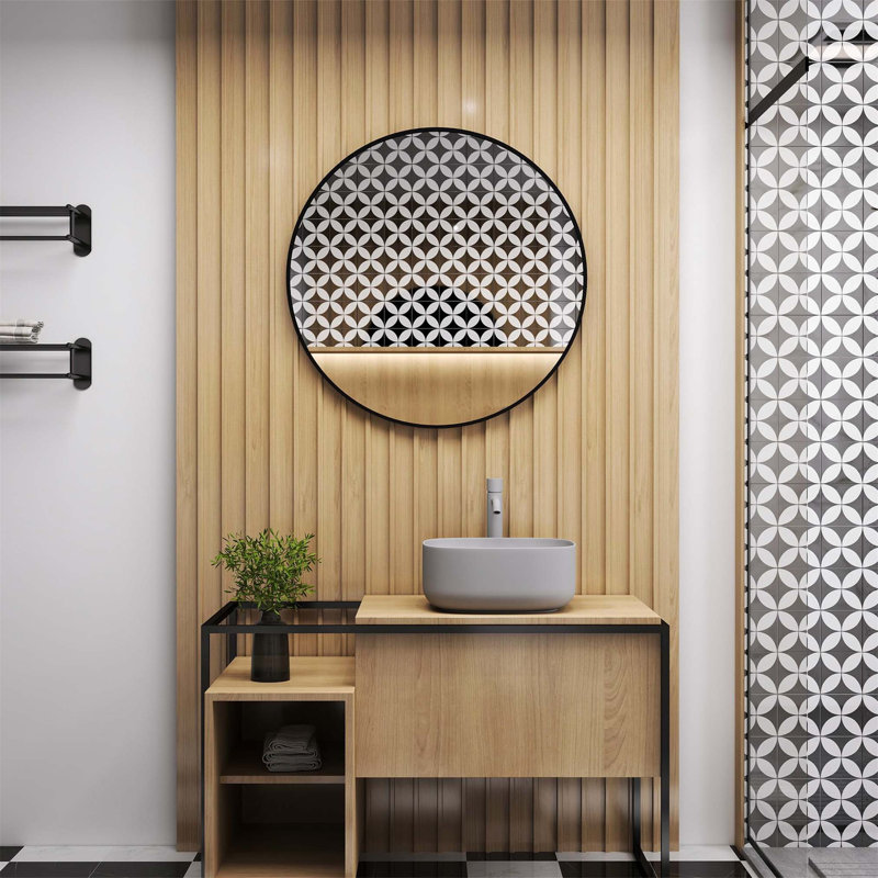 Demetrias Metal Round Mirror
