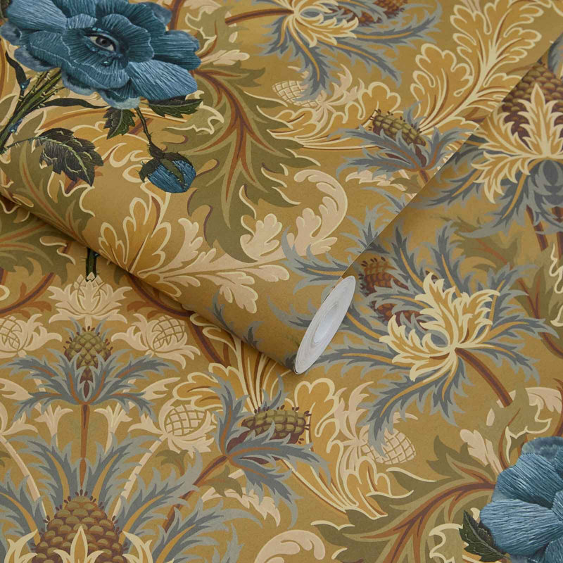 The Blue Rose Weeping Aurelian Wallpaper