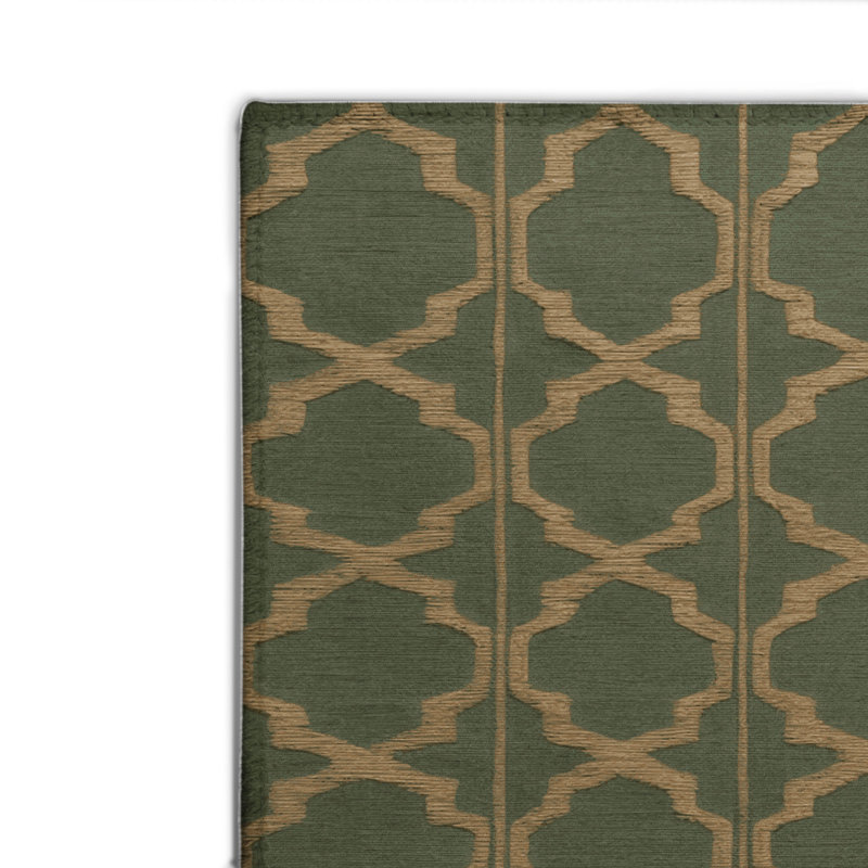 Trellis Brown Indoor and Outdoor Area Rug, Rectangle 4' x 6'
