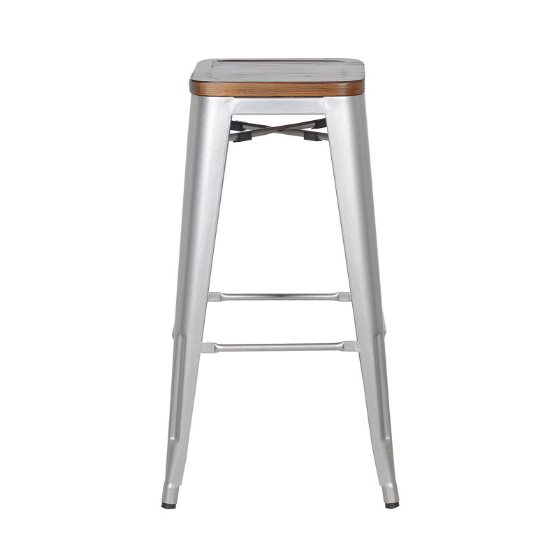 Tabouret de bar en métal et bois