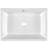 DeerValley 20" x 14'' White Vitreous China Rectangular Bathroom Sink Vessel Sink with Overflow