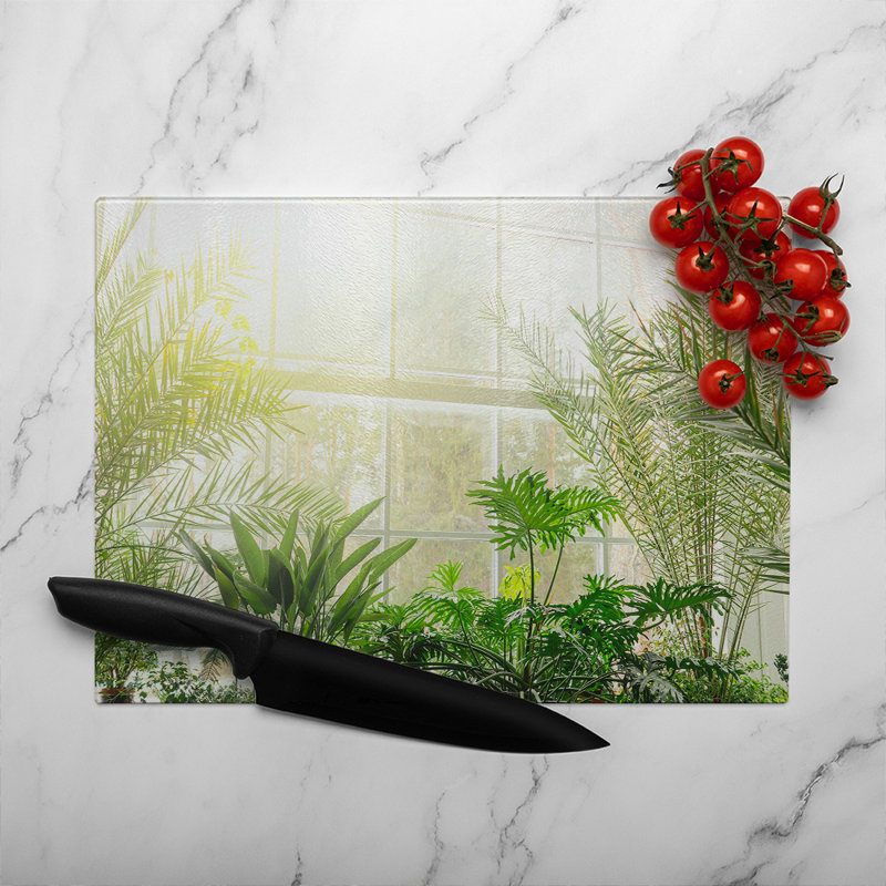 plants in botanical gardens Designer Glass Chopping Board