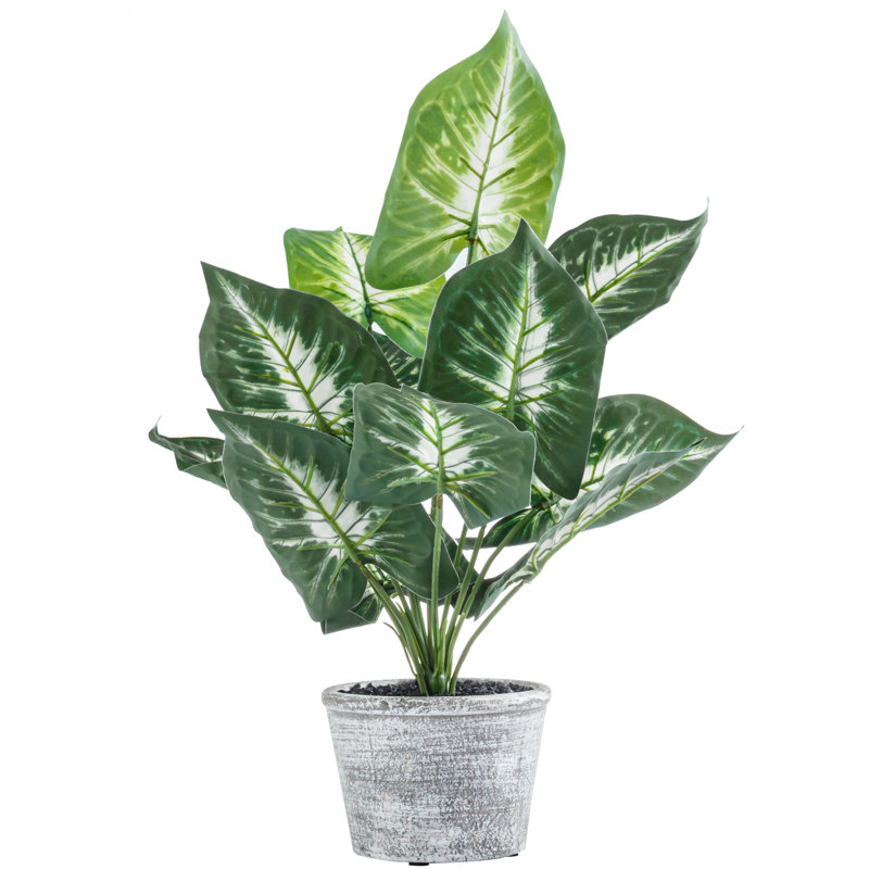 Fausse plante 15 '' Philodendron Taro en pot