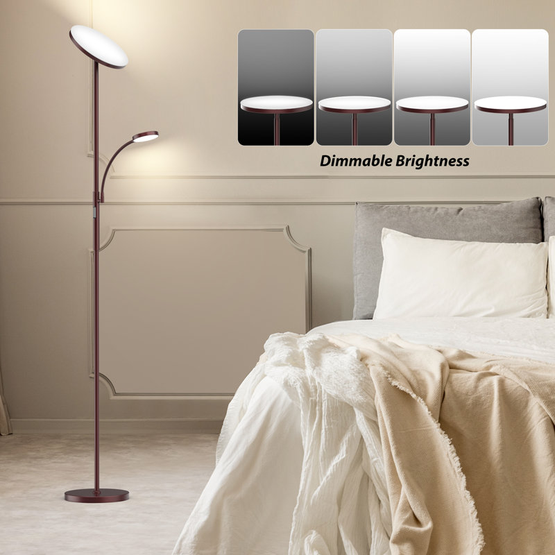Gaillac 68.9 LED Floor Lamp with Remote Control, Brown