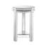 2 tables octogonales en miroir avec cristaux, décor argenté, pour le salon, la chambre à coucher, les petits espaces, l 13,8 po x P 13,8 po x H 21 po, remplisseur acrylique, structure café argenté stable, finition brillante, + verre