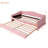 Pink Upholstered Daybed With Adjustable Trundle Bed And Ambient Twin Size In-1740500323-1740500322