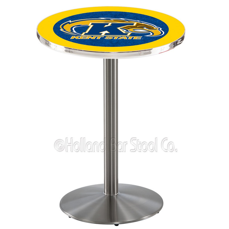 Round Metal Base Dining Table, Stainless Steel, University of Louisiana at Monroe
