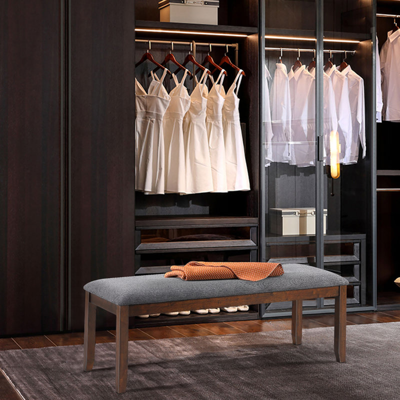 Jaekwon Linen Fabric Upholstered Bench