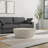 Elmbrook 34"W Solid Mango Wood Modern Industrial Round Drum Coffee Table, Fully Assembled-80974602