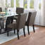 Ensemble de 2 chaises modernes en tissu capitonné en bois d'hévéa-676547758
